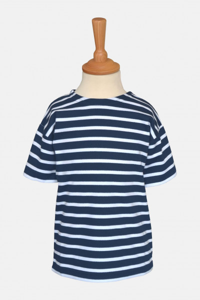 Bretonisches Kinder T-Shirt -  blau/weissgestreift
