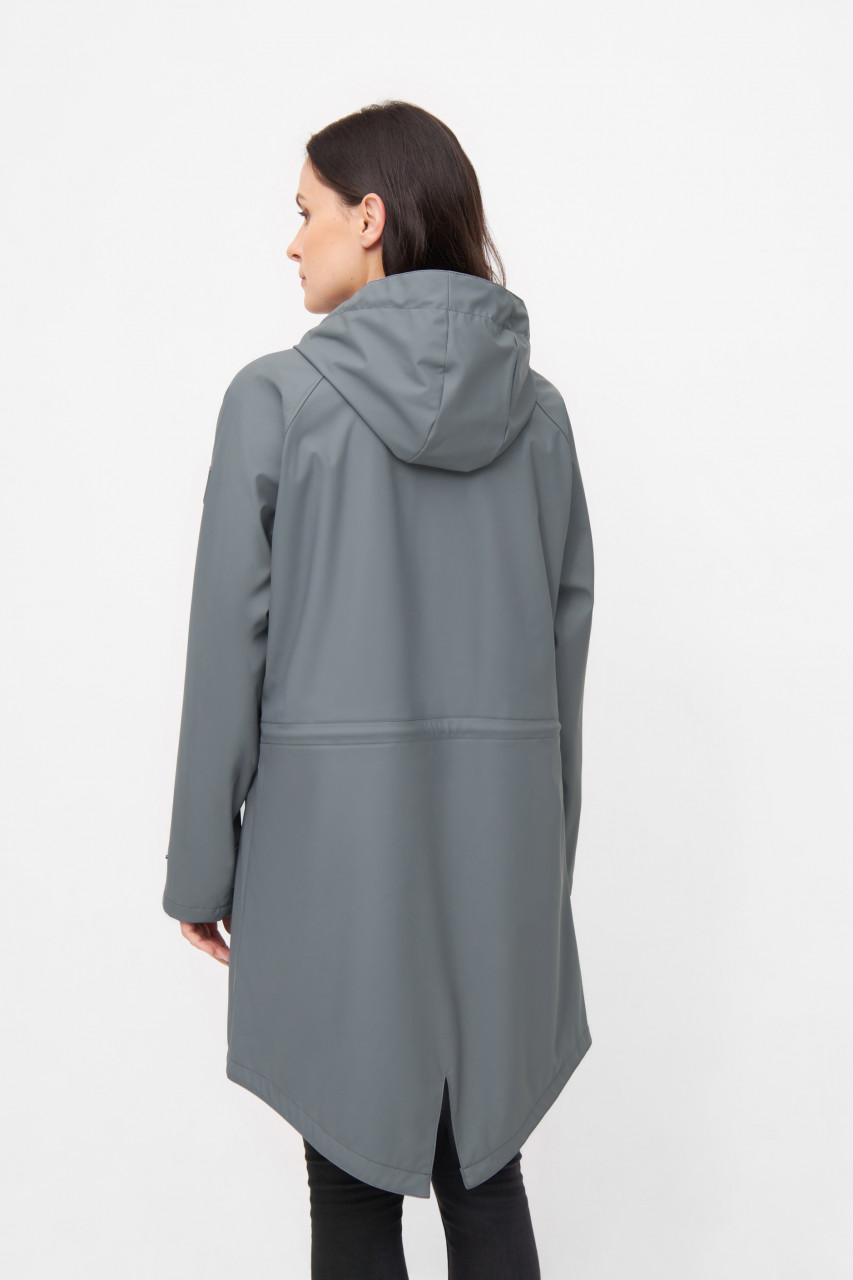 Derbe Regenjacke Friese Traveby Plain Damen Grau