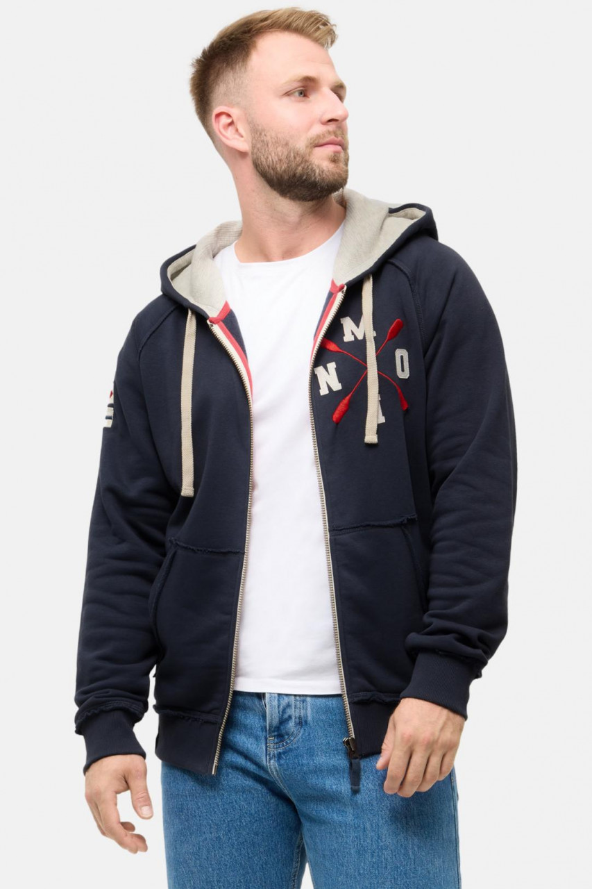 Derbe Sweatjacke Moin X Herren Dunkelblau Zip Hoodie GOTS