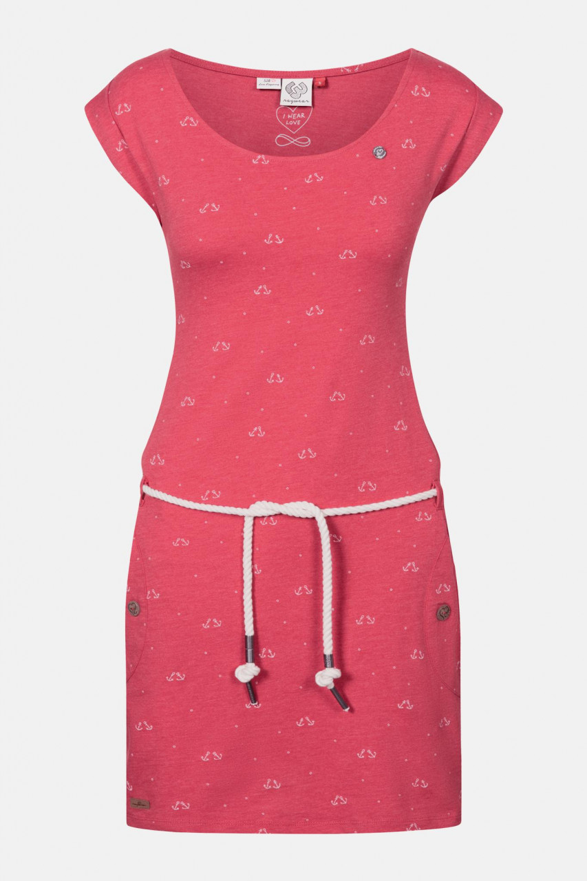 Ragwear Tag Marina Damen Kleid Red Rot Anker