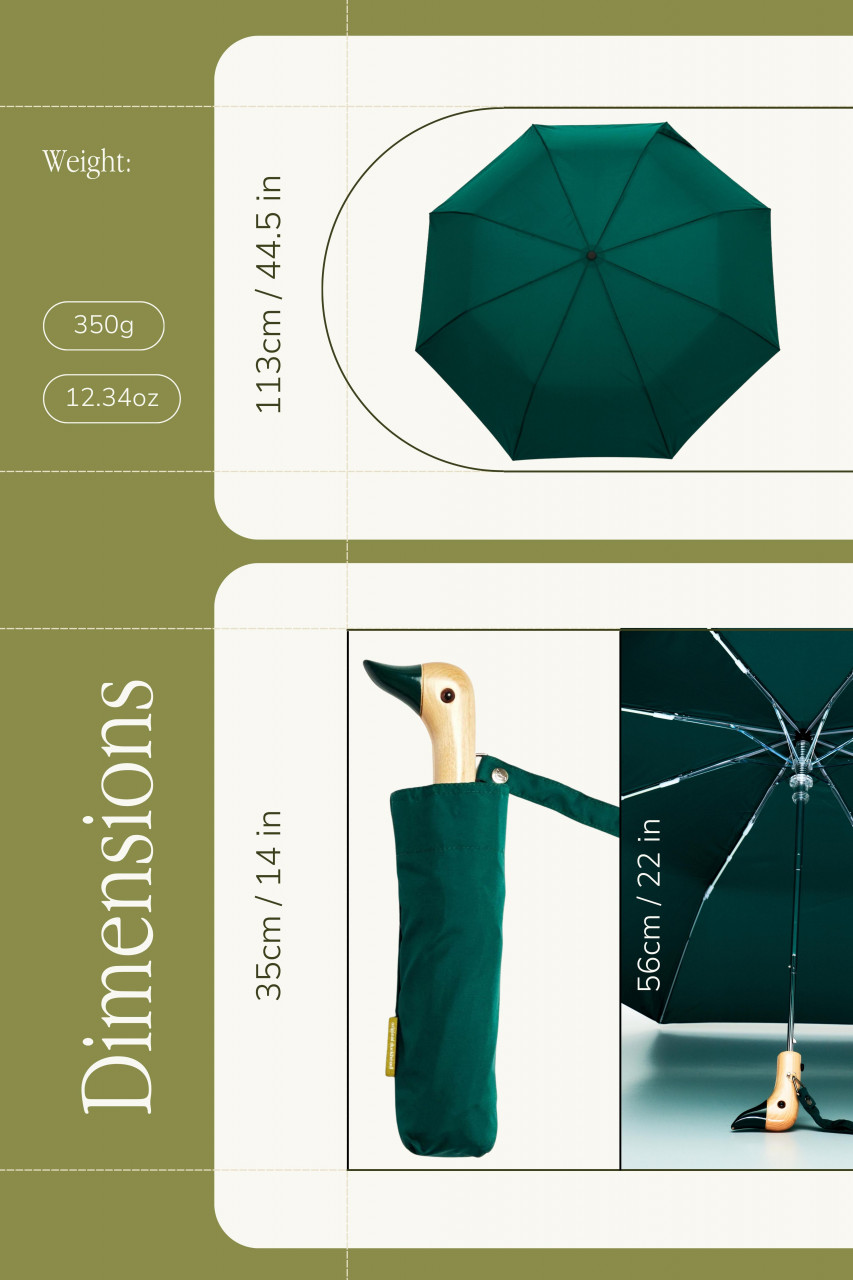 Original Duckhead Regenschirm Grün