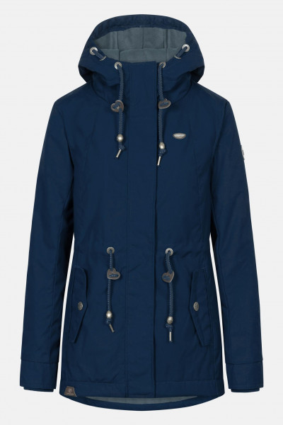 Ragwear Monadis Damen Jacke Kurz Parka Navy Dunkelblau