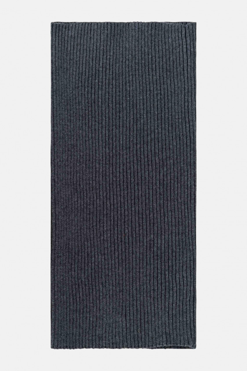 MELA DAIVI Schlauchschal Anthrazit Grau Rippstrick Loop