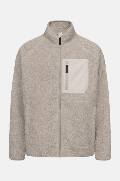 Derbe Herren Fleecejacke Kuschelby Pocket Beige Teddy