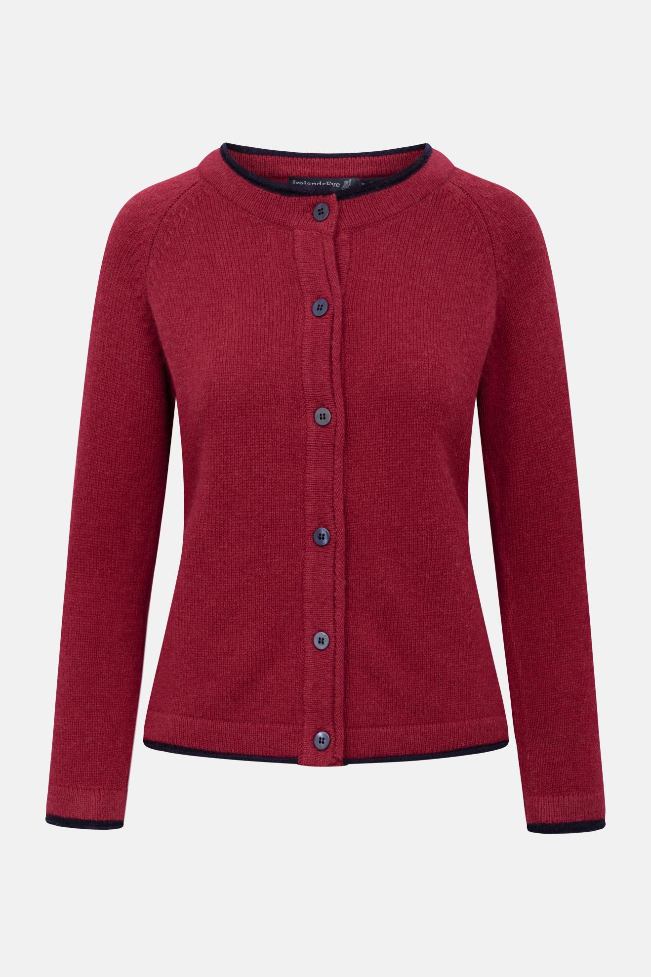 IrelandsEye Killiney Rot Damen Strickjacke Venetian Red