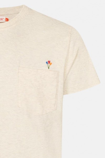 RVLT Revolution Flo Regular Herren T-Shirt Offwhite Beige Flowers Blumen RVLT Revolution Flo Regular Herren T-Shirt Offwhite Beige Flowers Blumen
