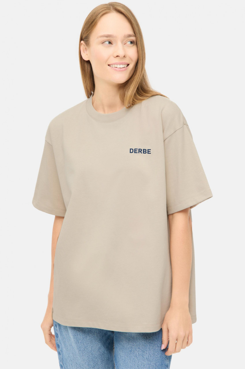 Derbe T-Shirt Moin Franz Damen Beige GOTS Organic