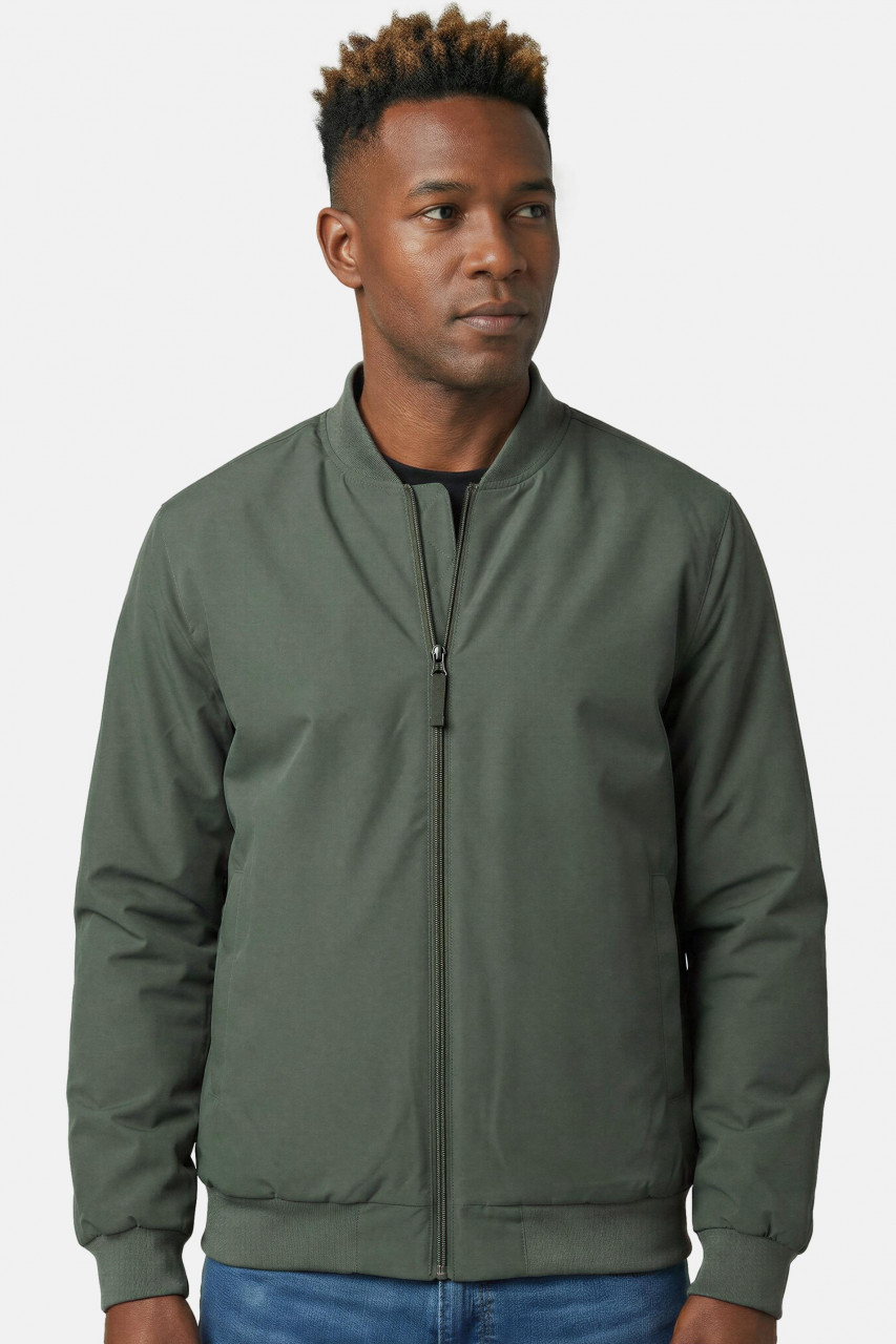 Derbe Übergangsjacke Blousholm Pinstripe Herren Oliv Grün