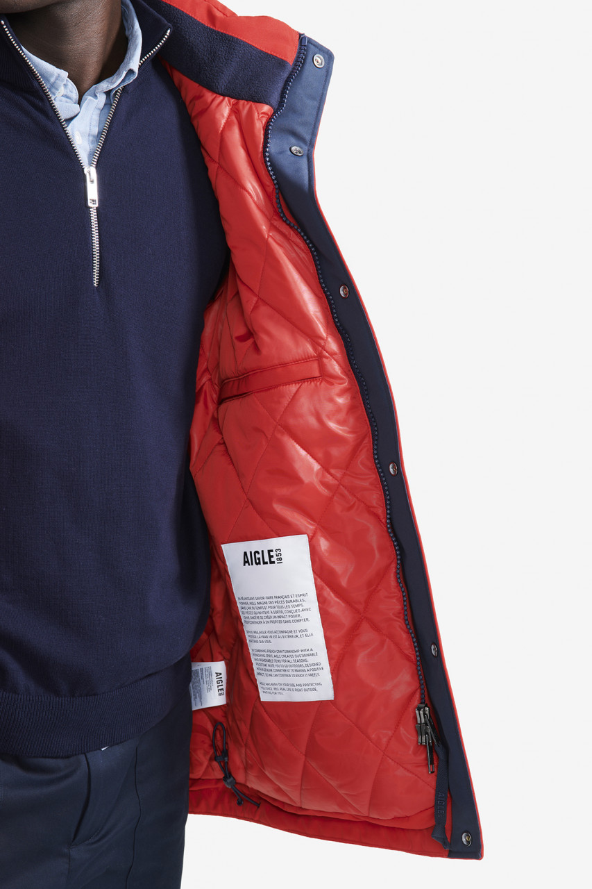 Aigle Regenjacke Copeland Gefüttert Rot Parka