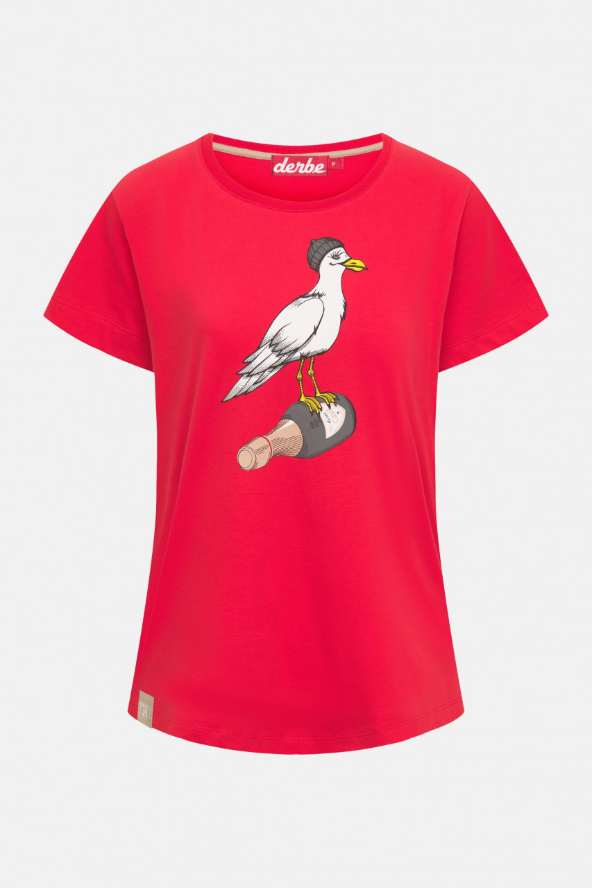 Derbe T-Shirt Sturmmöwin Damen Rot