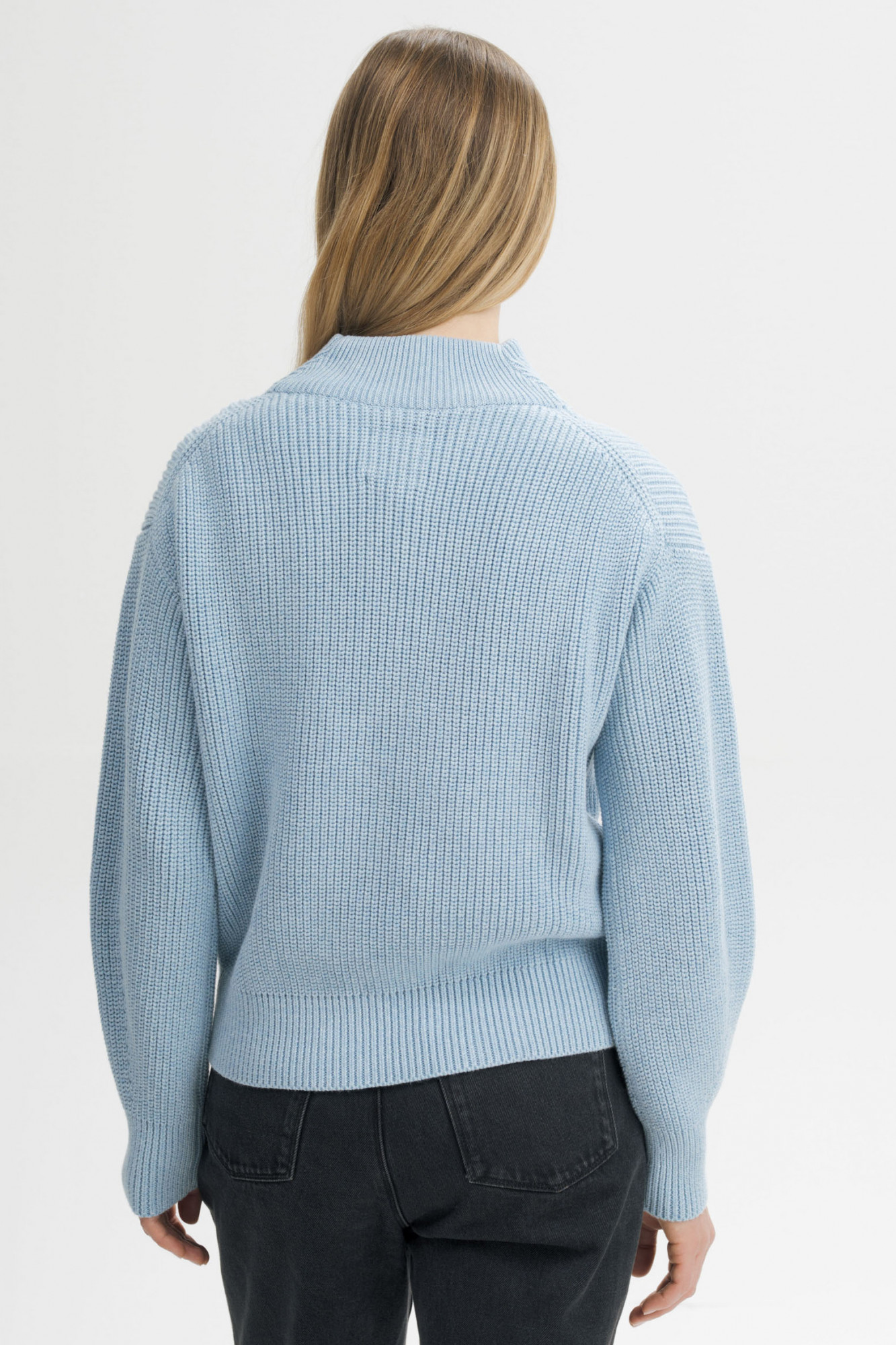 MELA Troyer KIMAYA Damen Hellblau Pullover Baumwolle GOTS Organic
