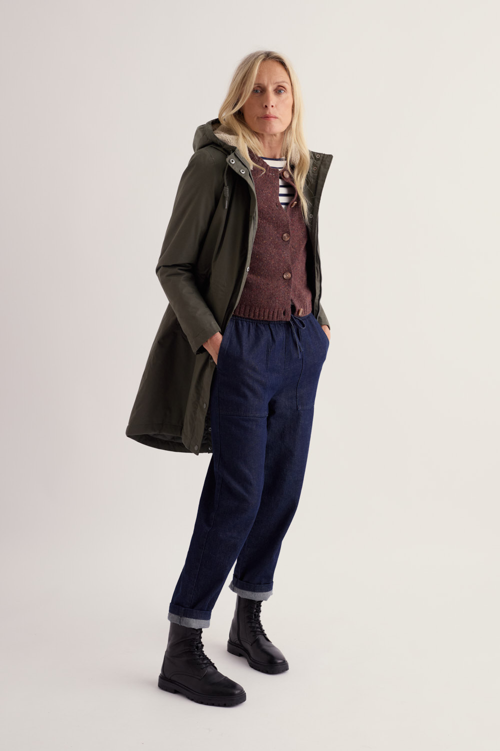 Seasalt Cornwall Regenjacke Plant Hunter Damen Oliv Grün Winterjacke
