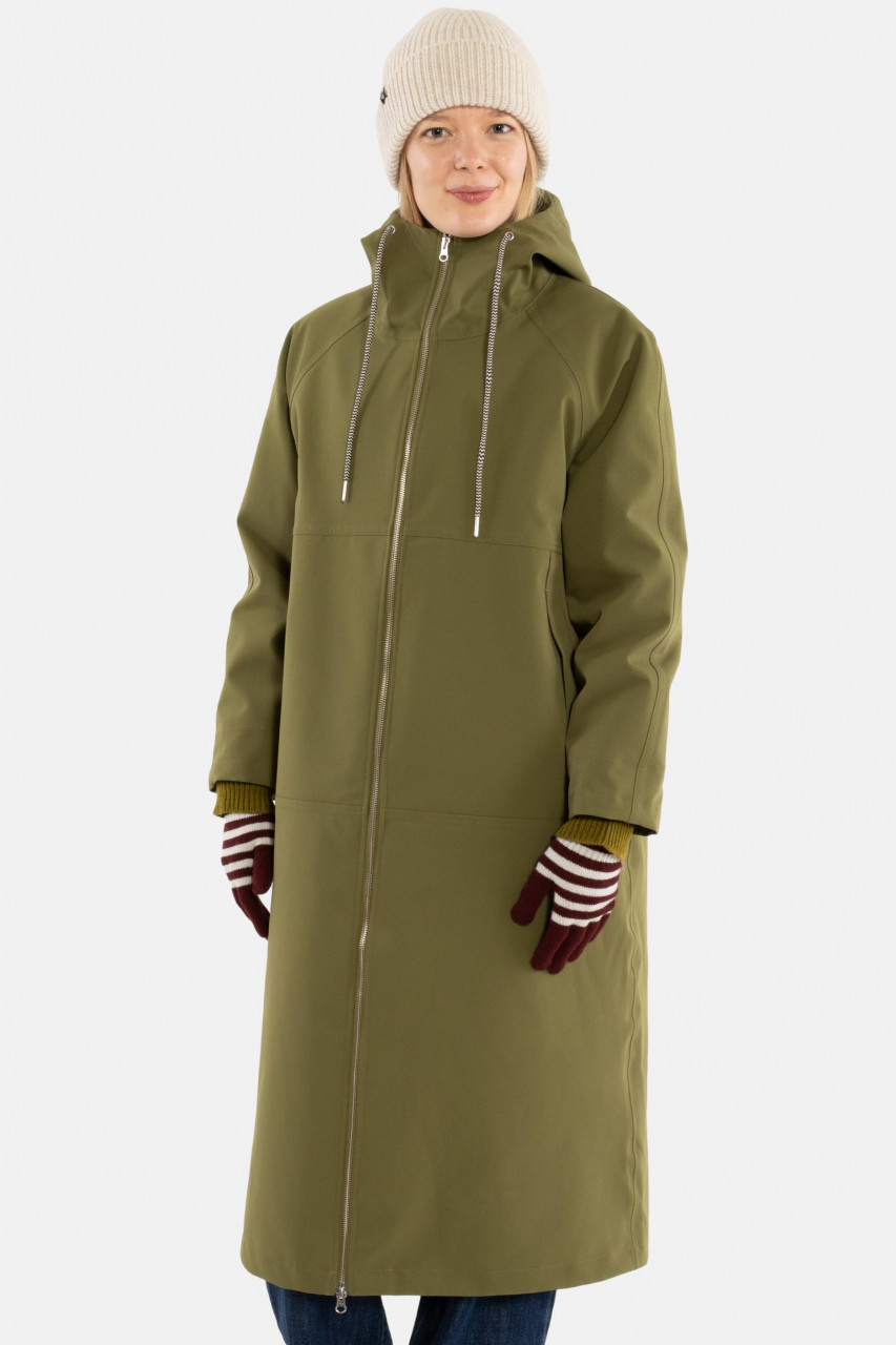 Danefae Wintermantel Daneroyal Damen Oliv Grün Regenjacke Steppjacke