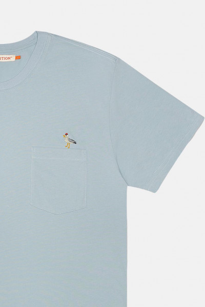 RVLT Herren T-Shirt Hellblau Möwe