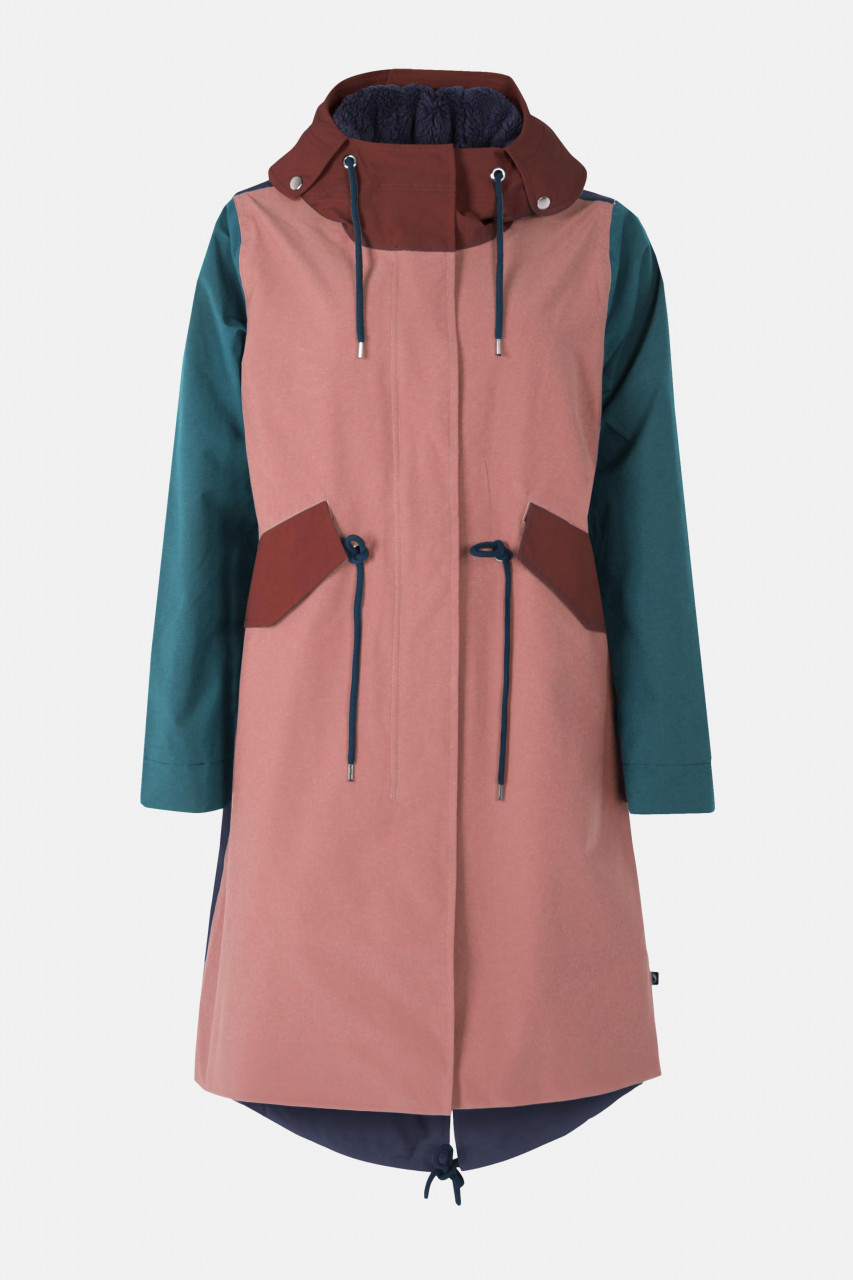 Danefae Winterjacke Danesvaneke Damen Braun Petrol Blau Parka Regenjacke