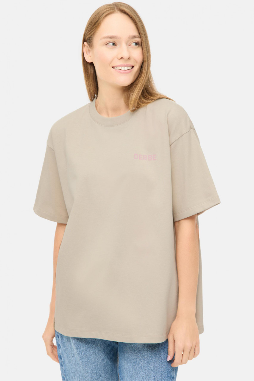 Derbe T-Shirt Moin Franz Damen Beige GOTS Organic