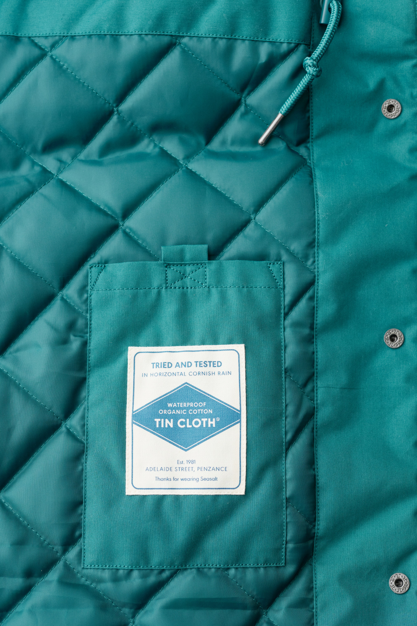 Seasalt Cornwall Regenjacke Plant Hunter Damen Türkis Petrol Winterjacke