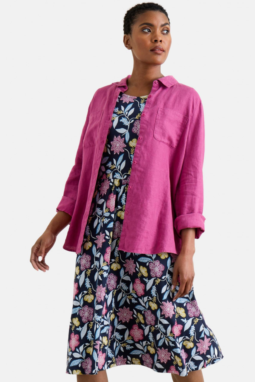 Seasalt Cornwall Kleid April Damen Blau Rosa Blumen
