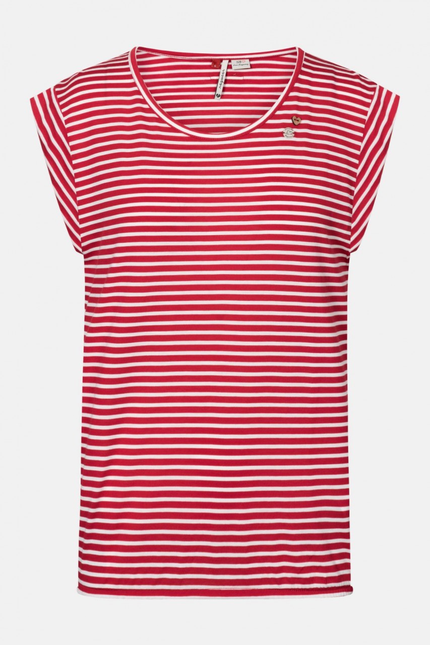 Ragwear Tulsa Damen T-Shirt Red Rot Gestreift