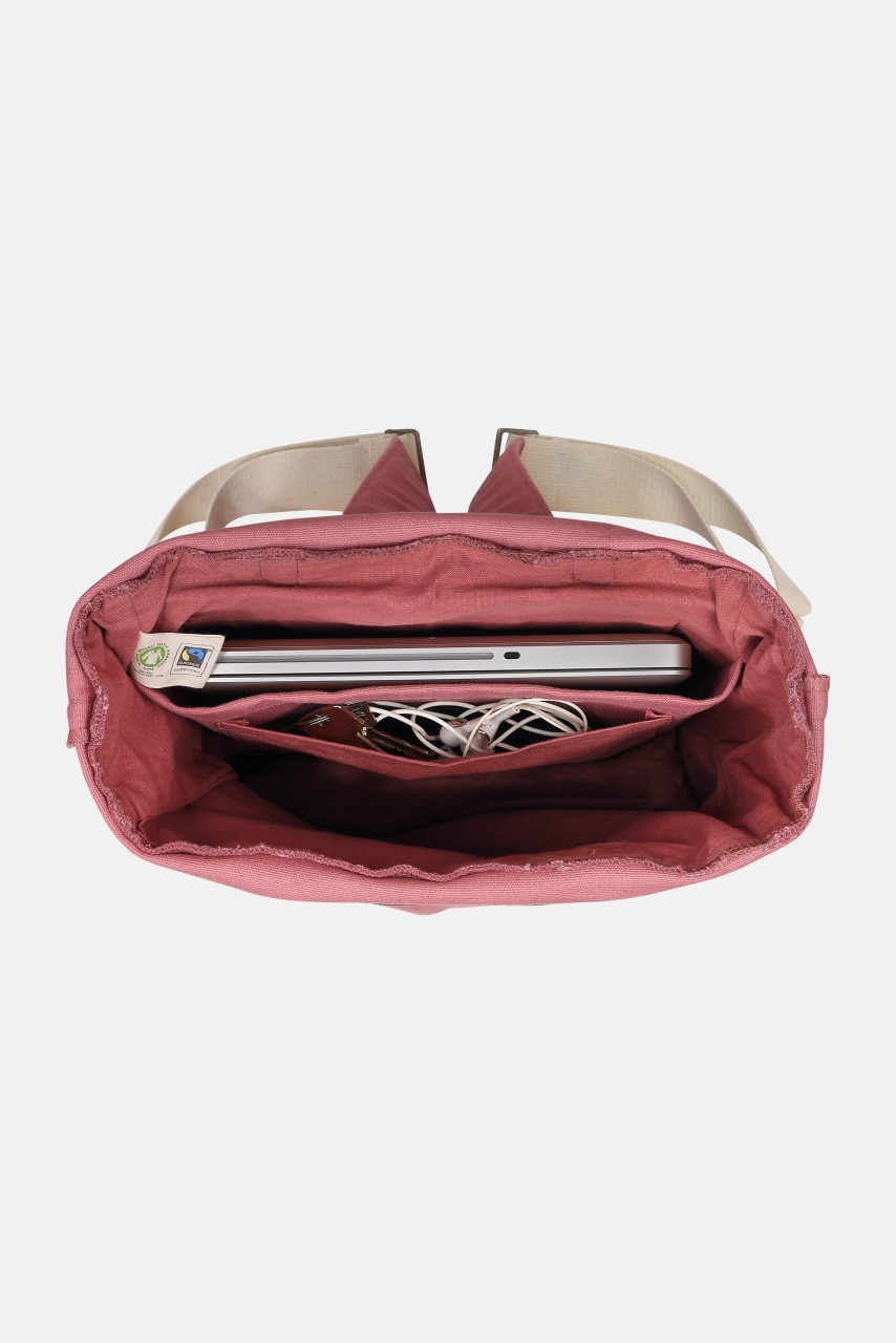 MELA Rucksack Ansvar I Altrosa Baumwolle GOTS Fairtrade