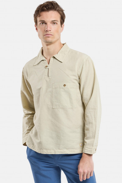 Armor Lux Leinenhemd Fischerhemd Vareuse Creme Weiß Beige Heritage