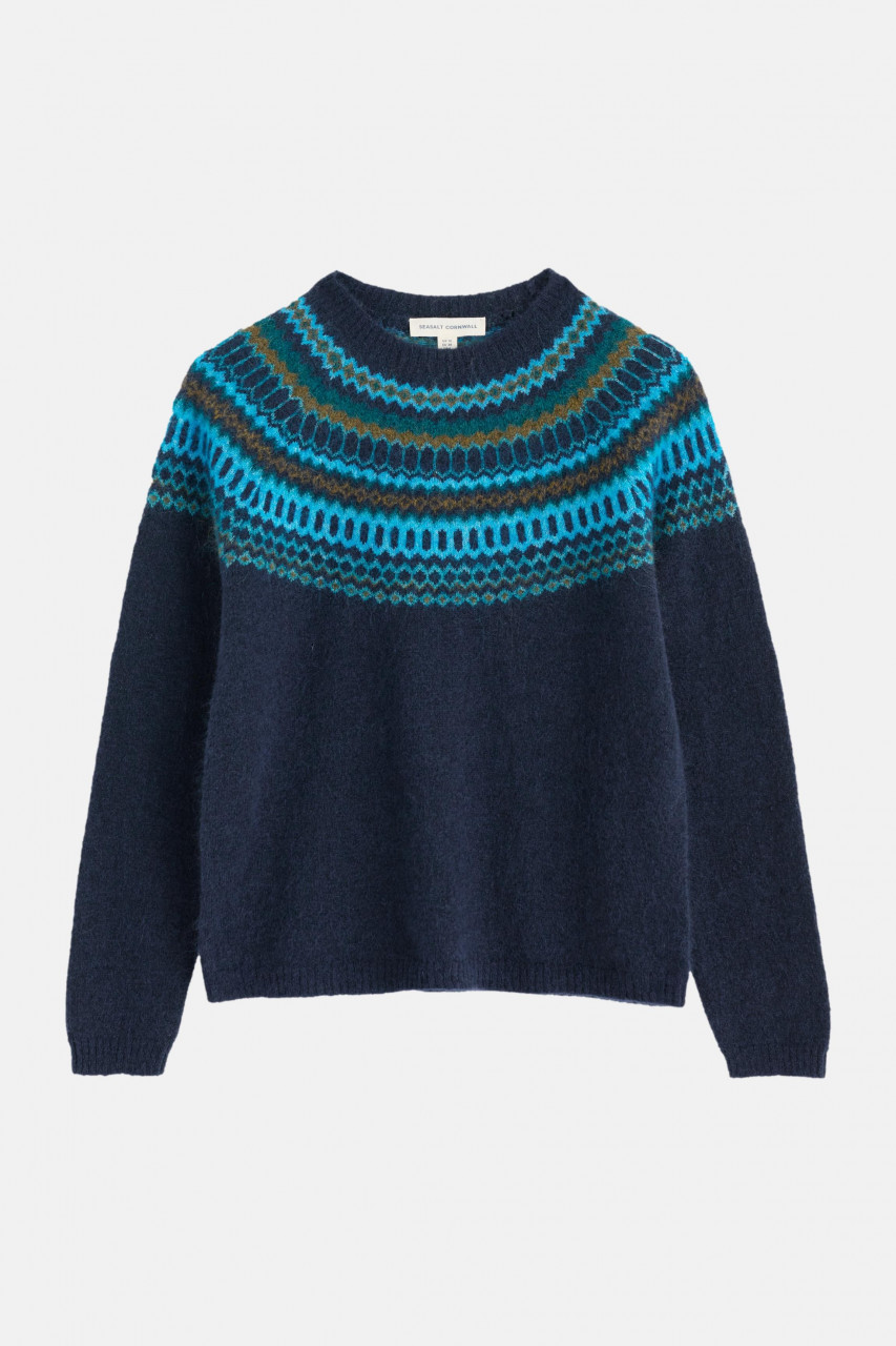 Seasalt Cornwall Pullover Annik Damen Blau Fairisle