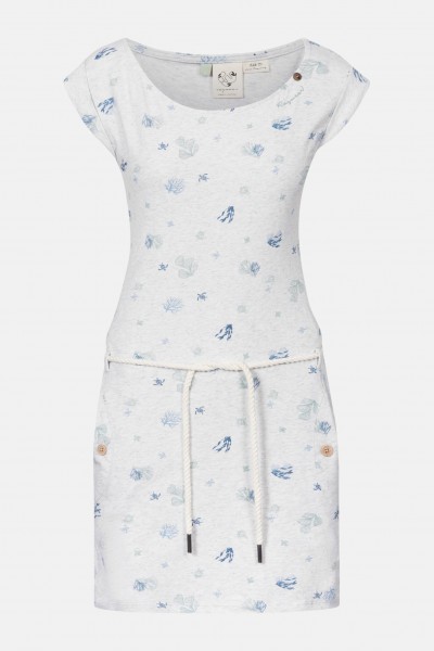 Ragwear Damen Kleid Tag A Organic White Weiß Unterwasser Schildkröten Ragwear Damen Kleid Tag A Organic White Weiß Unterwasser Schildkröten