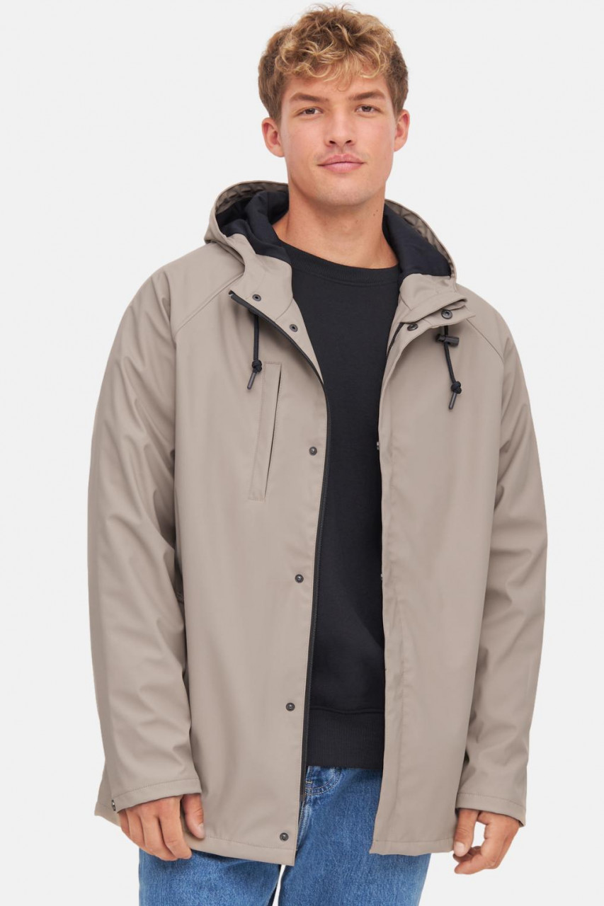Derbe Regenjacke Passby Plain Herren Cobblestone Beige