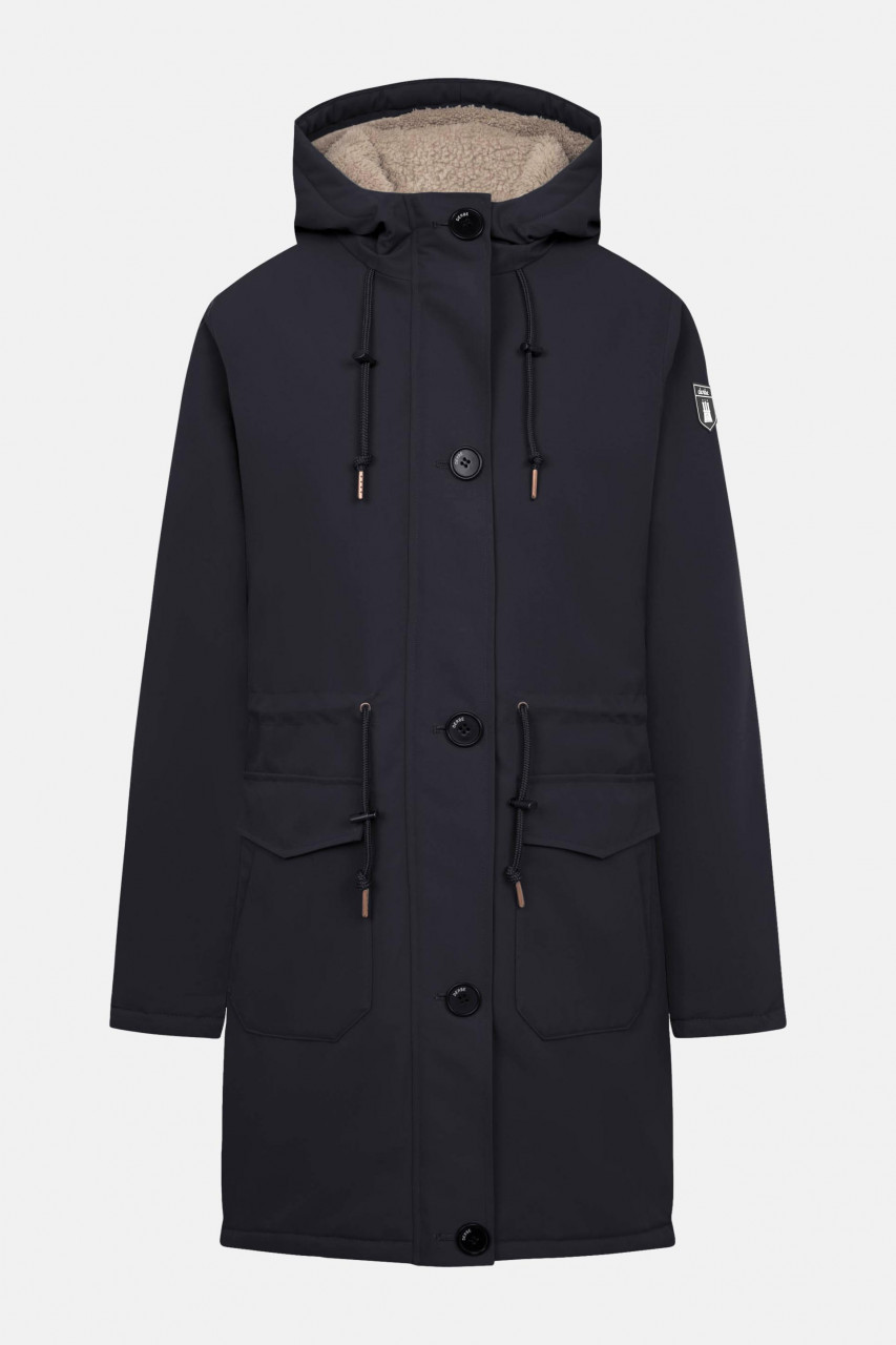 Derbe Winterjacke Friese Festholm Damen Schwarz Caramel