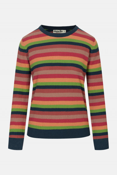 Danefae Danepearly Hole Knit Damen Pullover Tonic Stripe Bunte Streifen