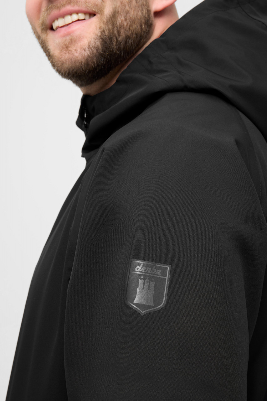 Derbe Übergangsjacke Deutby Herren Schwarz Wasserdicht