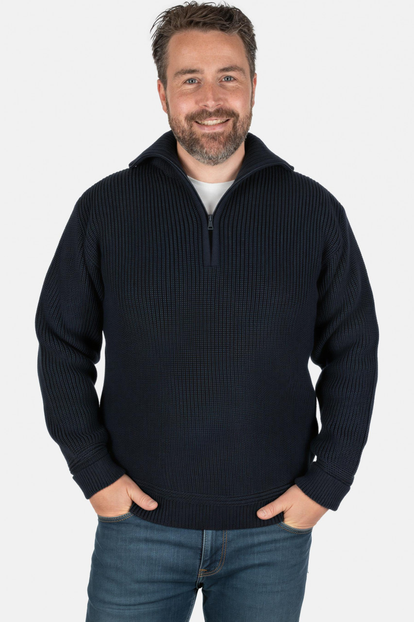 Troyer Hanseheld Wolle Herren Blau