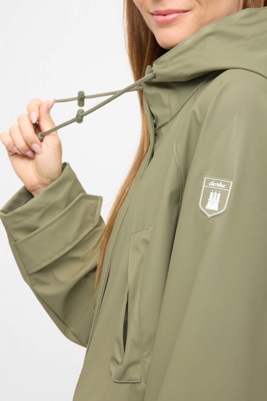 Derbe Regenjacke Friese Tildaby Oxford Damen Hellgrün Oliv