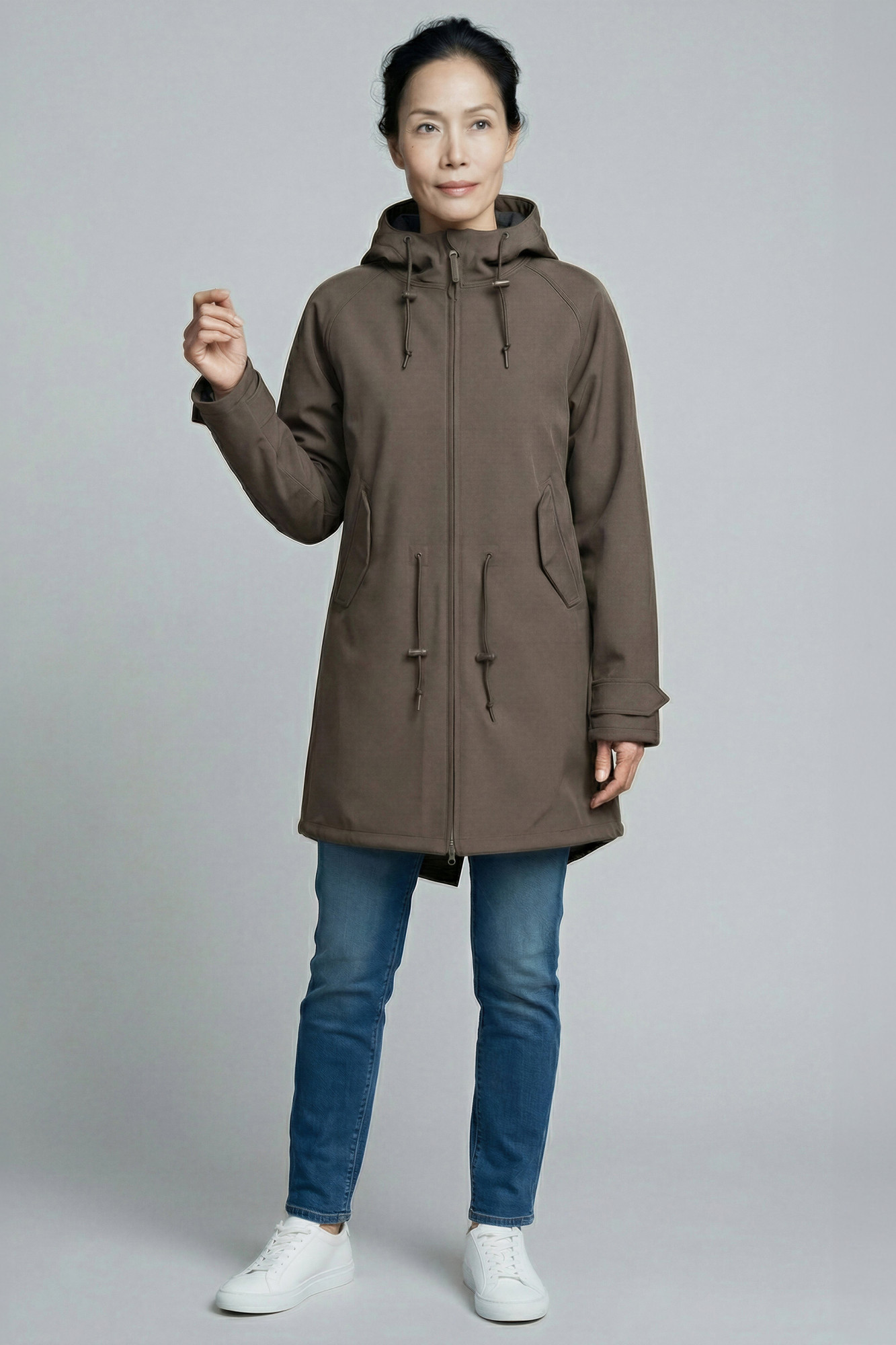 Derbe Softshelljacke Friese Island Damen Braun Übergangsjacke