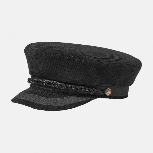 Brixton Fiddler Reserve Cap Elbsegler Black Schwarz Prinz-Heinrich-Mütze