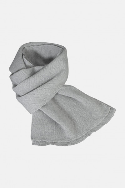 Strickschal aus 100% Schurwolle - Merino - grau