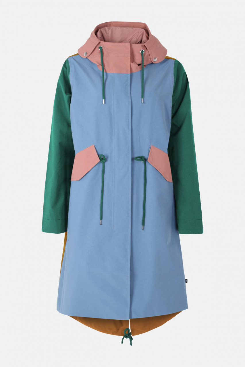 Danefae Regenjacke Danesvaneke Damen Blau Grün Rosa Parka
