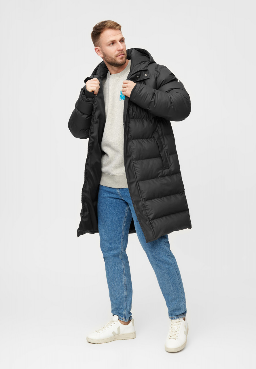 Derbe Winterjacke Interholm Herren Schwarz Puffer