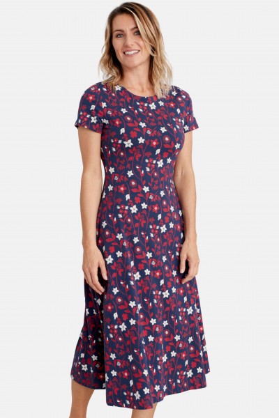 kk Seasalt Cornwall Abbey View Dress Summer Meadow Harbour Damen Kleid Blumen Blau Rot Seasalt Cornwall Abbey View Dress Summer Meadow Harbour Damen Kleid Blumen Blau Rot