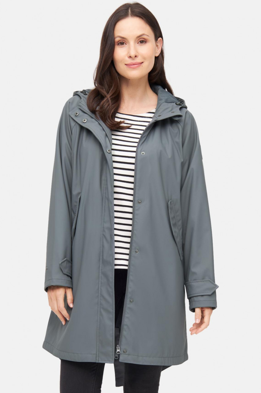 Derbe Regenjacke Friese Traveby Plain Damen Grau