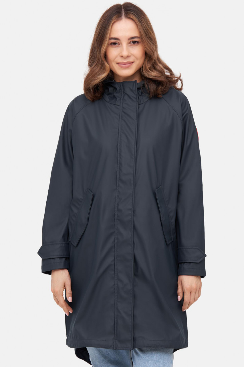 Derbe Regenjacke Traveby Friesennerz Plain Damen Dunkelblau