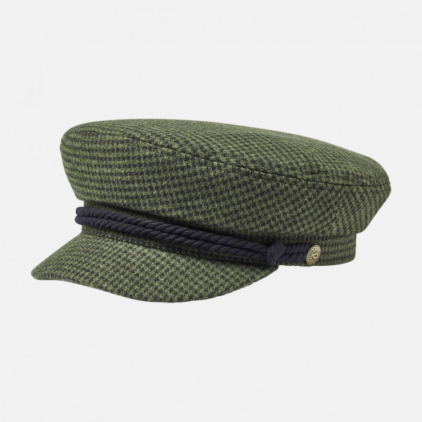 Brixton Fiddler Cap Elbsegler Moss Black Kariert Schwarz Grün Vichy
