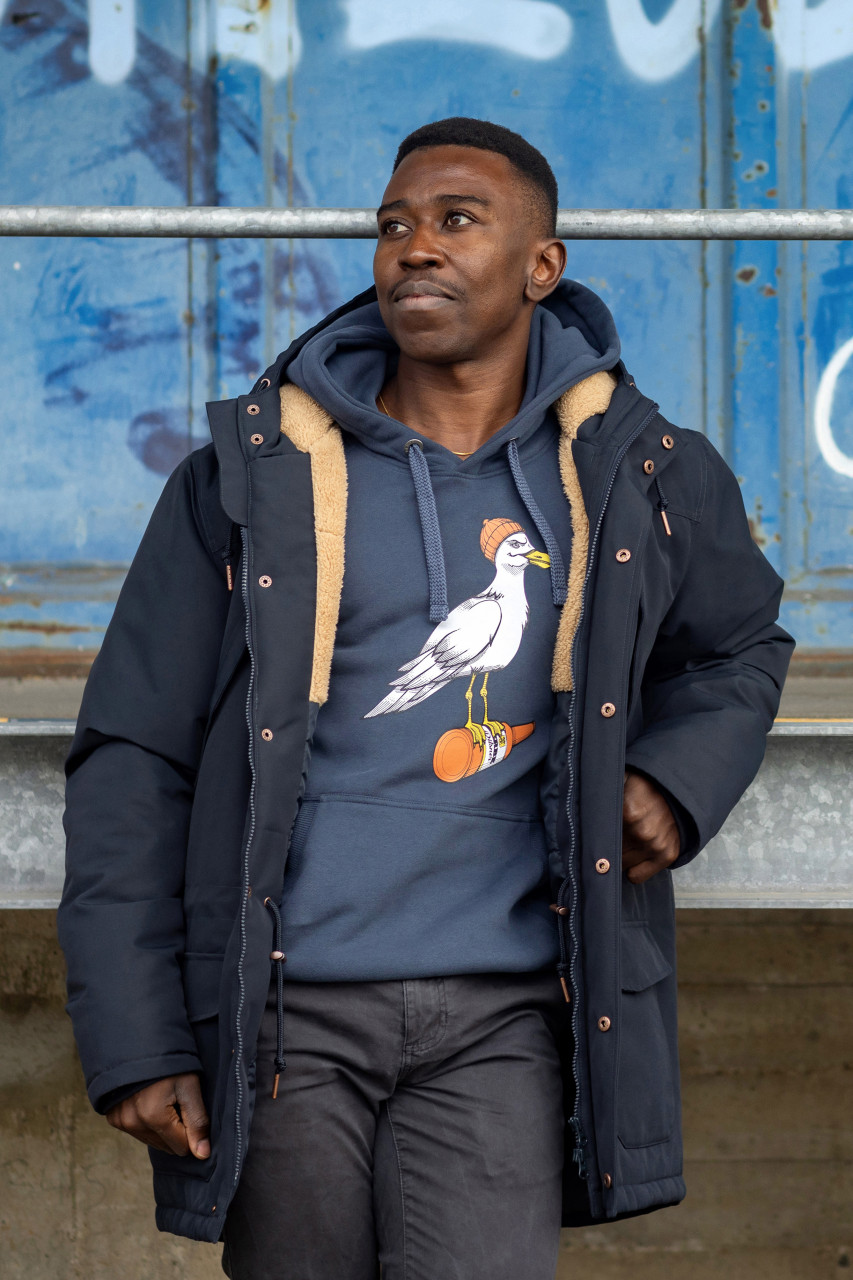 Derbe Sturmmöwe Herren Hoodie Dunkelblau