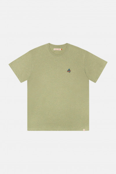 RVLT Herren T-Shirt Hellgrün Tintenfisch Oktopus Surfbrett