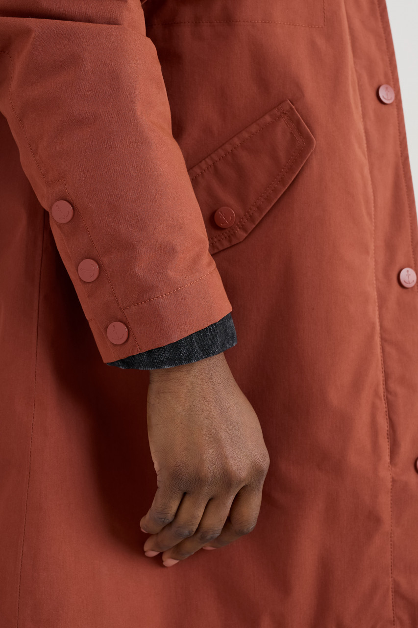 Seasalt Cornwall Regenjacke Plant Hunter Damen Braun Orange Hazel Winterjacke