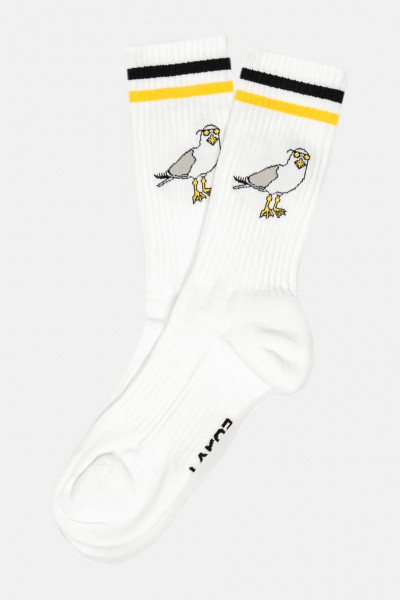 LAKOR Socken Seaborn Seagull Weiß Gelb Möwe LAKOR Socken Seaborn Seagull Weiß Gelb Möwe