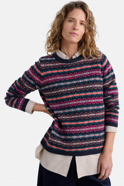 Seasalt Cornwall Pullover Percella Cove Damen Blau Pink Fairisle Seasalt Cornwall Pullover Percella Cove Damen Blau Pink Fairisle