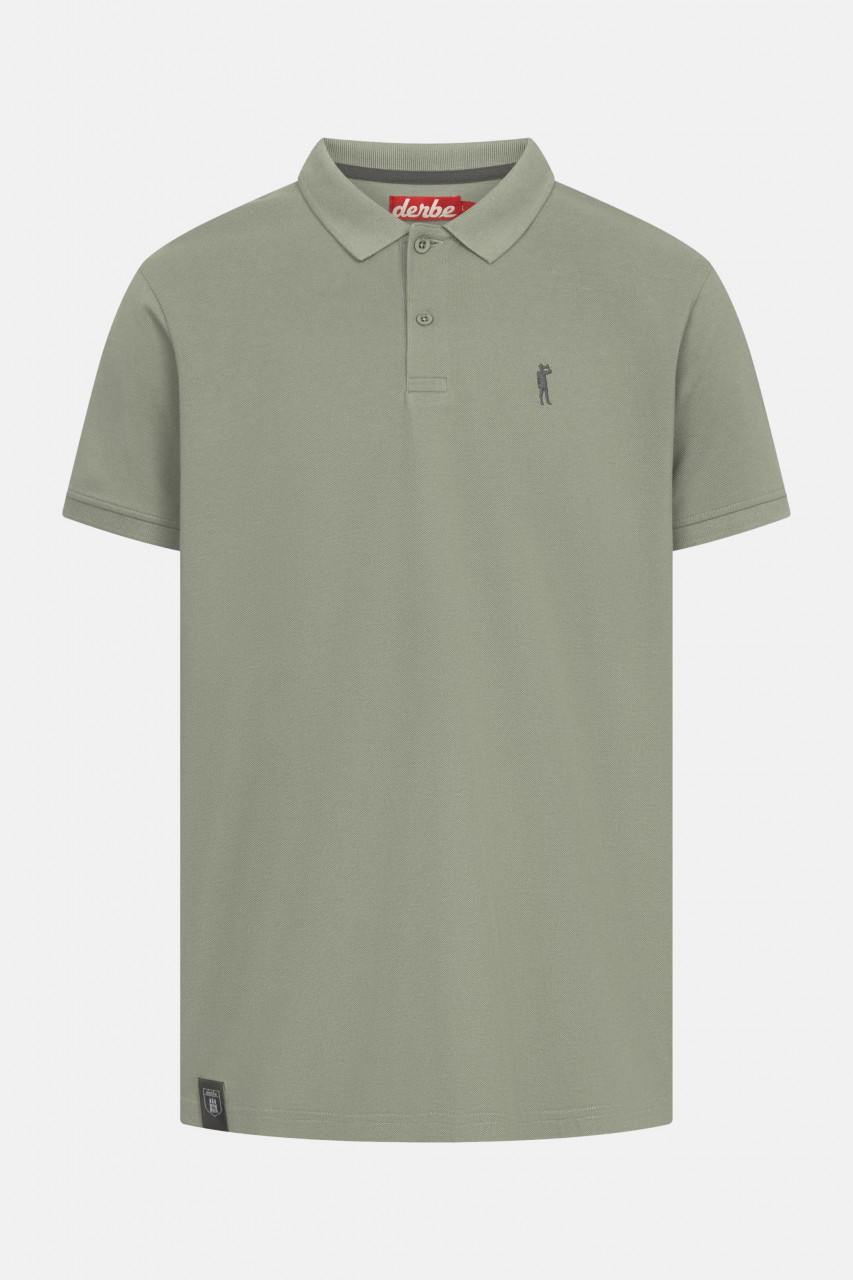 Derbe Polo Shirt Basic Kippes Herren Oliv Grün GOTS Organic