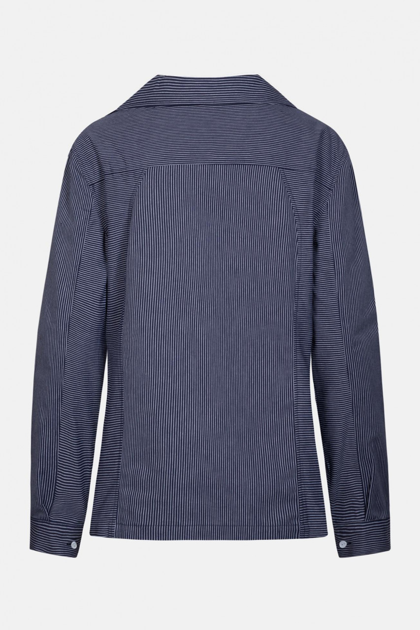 Damen Takelhemd mit Kordel schmal gestreift Fischerhemd