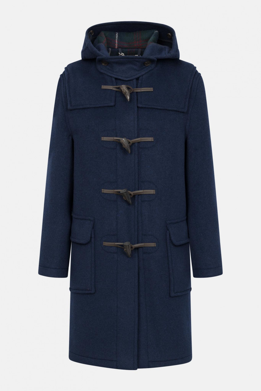 London Tradition Damen Dufflecoat Emily Navy Blau Wollmantel